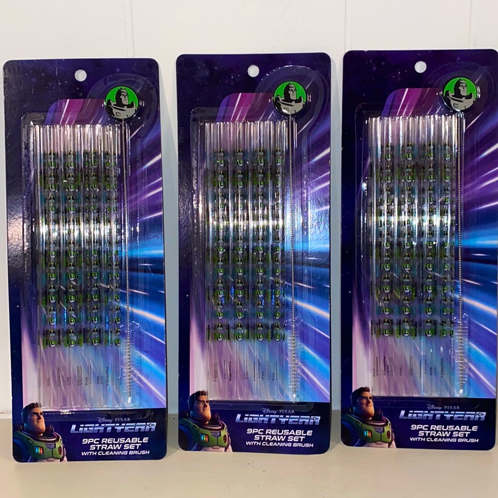 Lightyear 9pc Reusable Straw set with Cleaning Brush.